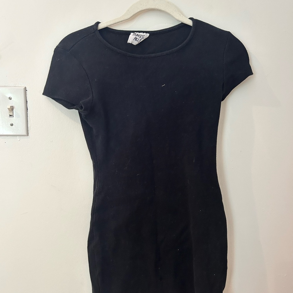 Trendy Knit Black Dress